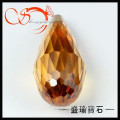 champagne tear drop raw loose stones for jewelry CZPS0032